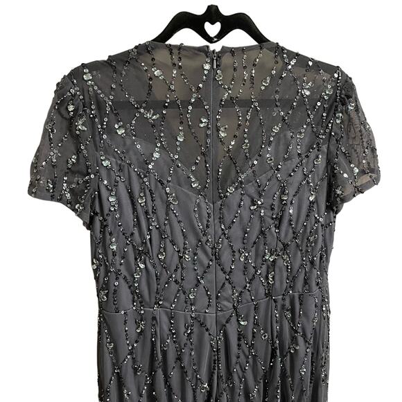 NWT Christina Wu Elegance Gunmetal Gray Embellished Mother of the Bride Gown 12 - Picture 7 of 8